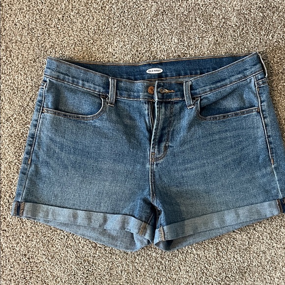 Old Navy Pants - Old Navy Women's Medium Blue Denim Cuffed Shorts